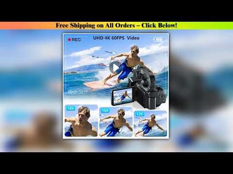 6K Professional Video Cameras for Photography 64MP Ultra HD 18X Digital Zoom Camcorders YouTube