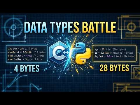 Variables & Data Types Explained | C++ vs Python | Full Comparison