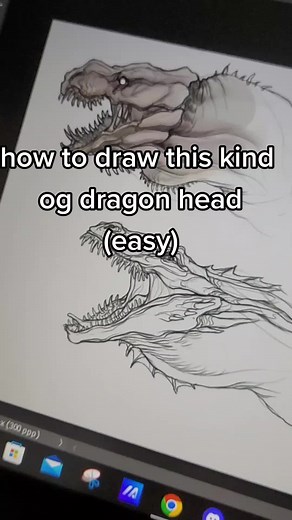 Dragon Drawing Tutorial with Horror Art Style