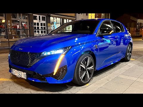 New PEUGEOT 308 (2022) - REVIEW & walkaround at night (CRAZY DESIGN) GT Vertigo Blue