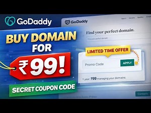 Buy a Domain for Just ₹99 on GoDaddy 😱 | Secret Coupon Code (Limited Time)