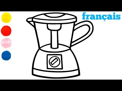 Comment dessiner et colorier un mixeur pour les enfants