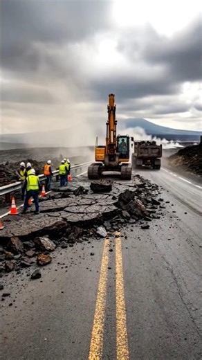 Lava Road Repair Ka Crazy Timelapse 🌋🛣️ #Shorts#youtubeshorts#viralshorts#satisfying#oddlysatisfying