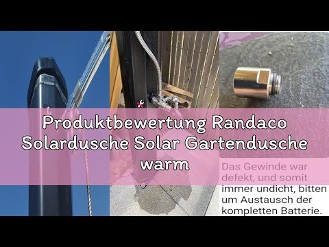 Produktbewertung Randaco Solardusche Solar Gartendusche warmes Wasser Bis Zu 60°C Ohne Stromanschlus