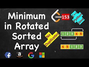 Find Minimum in Rotated Sorted Array | LeetCode 153 | C++, Java, Python3