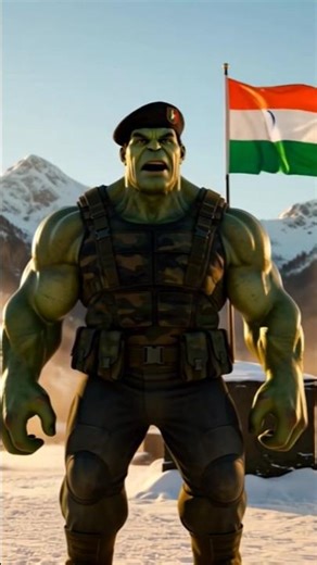 🇮🇳 Indian Hulk: Border Par Jung! | Desh Bhakti StatusJab Hulk Bana Indian Soldier! 💂‍♂️ | Viral
