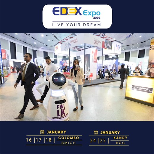 What an incredible first day at EDEX Expo 2026! 🇱🇰✨ Thousands of students, buzzing energy, and endless opportunities. If you missed the action today, don’t worry—we are just getting started! We are back tomorrow for Day 02. Bring your friends and don't miss out! | EDEX