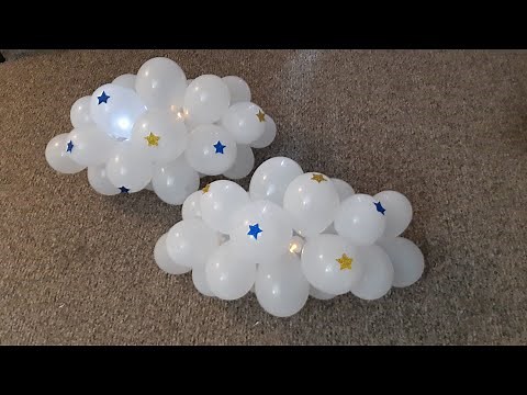 Easy and simple balloon clouds tutorial | balloon decoration ideas