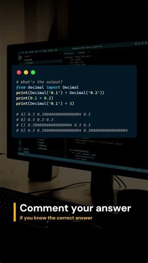 Decimal vs Float in Python – Can You Predict the Output? 💻🧮
