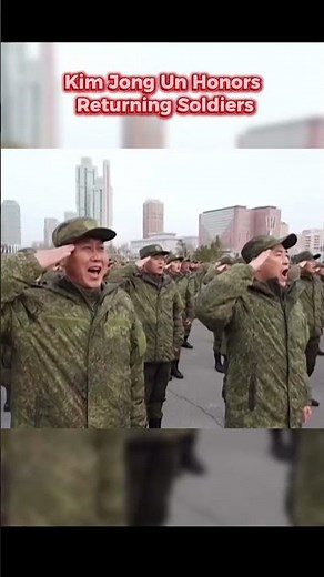 Kim Jong Un Welcomes Back Soldiers — A Powerful Ceremony 🇰🇵 #kimjongun #viral