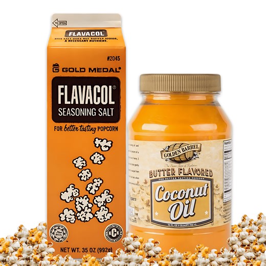 Popcorn Salt and Oil - 35oz Popcorn Salt & 32oz Butter-Flavored Coconut Oil Kit