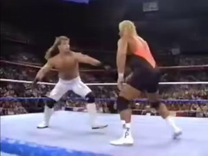 On August 30, 1993 WWF’s 6th annual SummerSlam took place in front of 23,954 fans at The Palace of Auburn Hills in Auburn Hills, Michigan. All 3 WWF championships were defended at SummerSlam. The Steiner Brothers defended the WWF Tag Team Championship against The Heavenly Bodies, and “The Heartbreak Kid” Shawn Michaels (with Diesel) defended the WWF Intercontinental Championship against Mr. Perfect. The main event saw Lex Luger challenge Yokozuna for the WWF World Heavyweight Championship. Take 