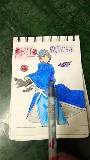 Obito Uchiha i make with colour #drawing #art #song #obito #obitoart