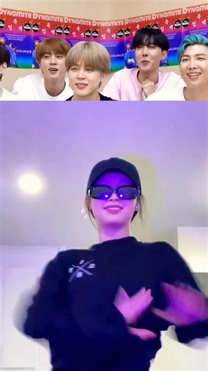 BTS reaction tik tok girl dance 💜#bts#dance#duet#dancevideo#shortvideo#