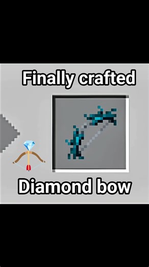 crafting diamond 💎 bow moment ll #minecraft #shorts #yotube