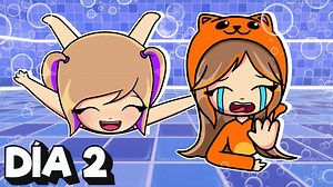 LA ULTIMA EN SALIR DE LA PISCINA GANA en ROBLOX con MANDARINA | Lyna