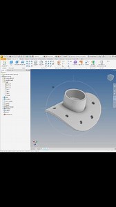 Ejercicio #00047 Autodesk Inventor pieza usando chapa metalica #design #caddesign #viralreelschallenge | Martin Diaz