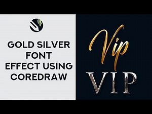 Gold Silver font Effect in CorelDraw I Plastic Effect I CorelDraw Tutorial