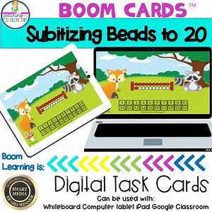 Subitizing with Beads to 20 Boom Cards