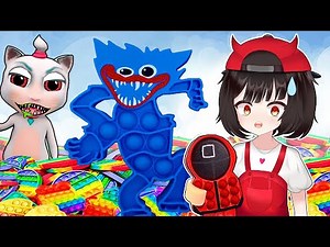 СОБИРАЮ Поп Ит из ИГРЫ в КАЛЬМАРА с ГОВОРЯЩЕЙ КОШКОЙ в Роблокс - Epic Fidget Hunt Pop It Roblox