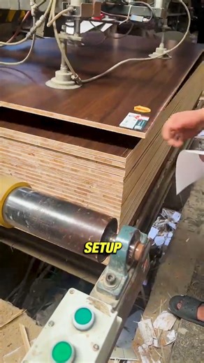 Automated Accuracy: Sticker Application on Wood. #Labeling #Logistics #QualityControl #WoodworkingTips | Production Pulse