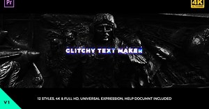 Glitchy Text Maker Mogrt