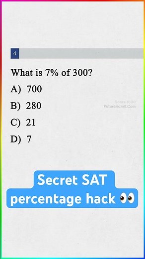 The Secret SAT Hack to Percents