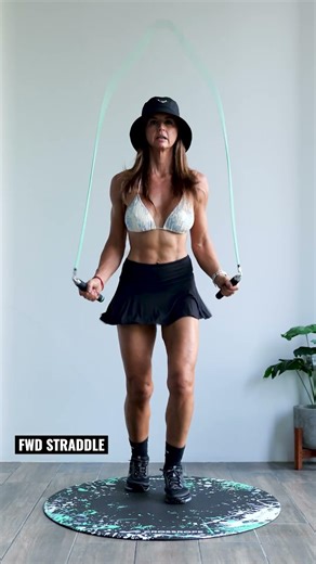 How To Jump Rope For Beginners 9️⃣ Fwd Straddle #jumprope #skipping #jumpropetutorial #skippingrope