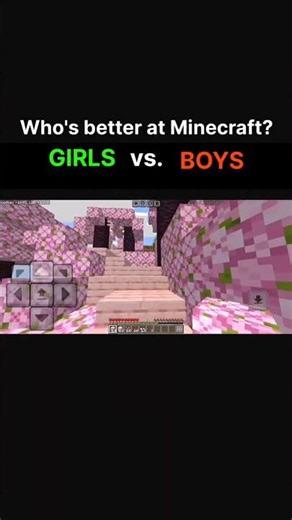 Girls vs. Boys Minecraft Skill Challenge #minecraft #shorts #minecraftgameplay #gaming #viral #video