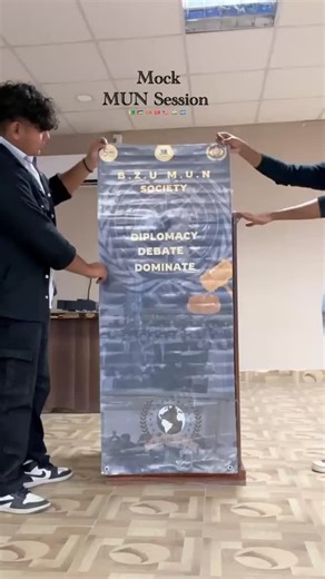 BZUMUN Society on Instagram: "Under the esteemed Directorate of Student Affairs, BZUMUN Society successfully hosted a Mock MUN Session for students, featuring Prof. Dr. Muqarab Akbar (Faculty Advisor) as the chief guest. The session proved to be a remarkable success — offering an engaging and insightful introduction to Model United Nations and empowering students with diplomacy, public speaking, and leadership skills. Video credit: @asthetic._diaries"