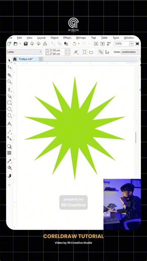 CorelDraw Daily Tips | Use Polygon Tool. For more tips, please visit : @99creative.studio #coreldraw #coreldrawindonesia #coreldrawdesign #coreldrawtutorial #corel_draw #graphicdesigner #tipsdesain | 99 Creative Studio