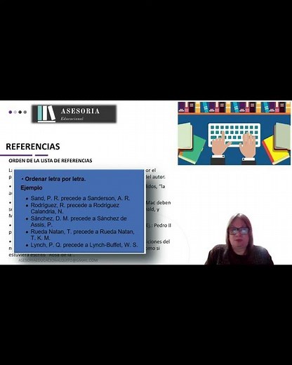 Orden de la lista de referencias bibliográficas. Normas APA #tesis #investigacion #universidad