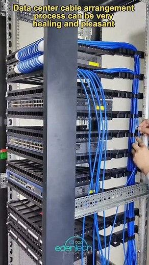 🔥 Perfect Ethernet Rack Dressing 💻 | Clean & Professional Network Cable Management #cablemanagement
