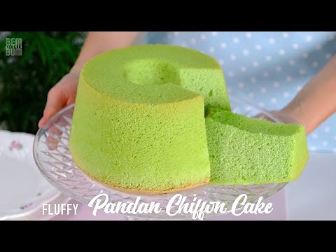 Light Fluffy Pandan Chiffon Cake. Perfect for Tea Time!
