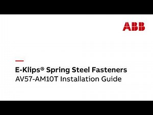 E-Klips® Spring Steel Fasteners: AV57-AM10T Installation Guide