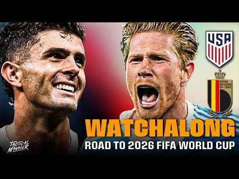 USA vs Belgium live watchalong | USMNT Road to the 2026 World Cup