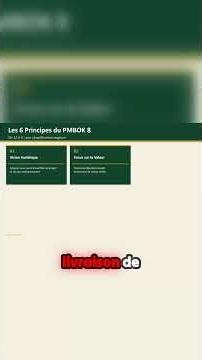 Les 6 nouveaux principes du PMBOK 8
