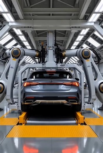 Automatic Car Lifting System in Factory – Next Level Engineering 😳🚗💥