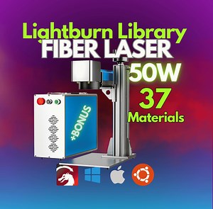 50W Fiber Laser Lightburn Library - 20 Lenses, 37 Materials ( bonus) | CLB Files for Plug & Play Setup (all Models Compatibility) - Etsy
