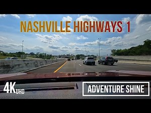 Nashville Highways 1 - 4K - I-40 to I-440 - Driving to Relaxing Music - Tennessee USA