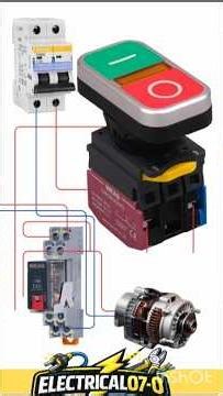 Motor ON OFF Push Button Wiring | Contactor Control Circuit ⚡