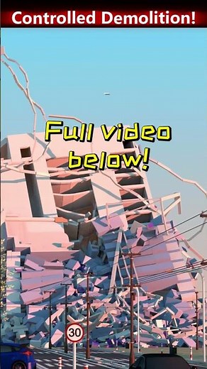 Controlled Demolition Simulation (Blender 3D)