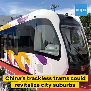 2.2K views · 41 reactions | China's trackless trams could revitalize city suburbs Visit Our Website: https://www.techjuice.pk/ https://www.facebook.com/techjuicepk https://www.instagram.com/techjuicepk https://www.twitter.com/TechJuicePk | TechJuice | Facebook