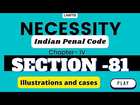 #Section 81 | Defense of Necessity | General Exceptions | IPC | with illustration and leading case |
