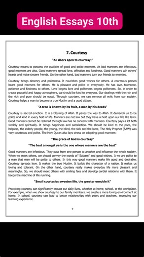 154K views · 612 reactions | 10th Class English Important Essays 2025.. CourtesyBy: Sir Tauqir Abbas Shah.. #al_basheer_academy #English #10th #Essays #notes #guess #viralpost2025 #fyp #education | Al Basheer Academy of Science and Computer Center | Facebook