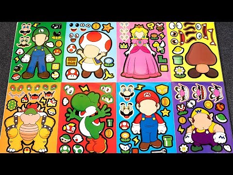 SUPER MARIO STICKER BOOK MAKEOVER 🍄✨ | FUN & SATISFYING STICKER ASMR WITH MARIO, LUIGI & YOSHI!