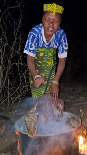 cooking big baboon meat