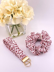 Scrunchie and Wristlet Key Fob Combo- Custom Handmade-choose Your Hardware Color - Etsy
