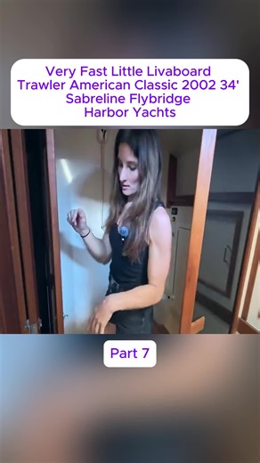 Very Fast Little Livaboard Trawler American Classic 2002 34' Sabreline Flybridge Harbor Yachts #boat #boatlife #visionboard #camping