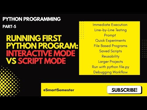 Interactive Mode Vs Script Mode | Python Programming | Basics to Advanced Concepts